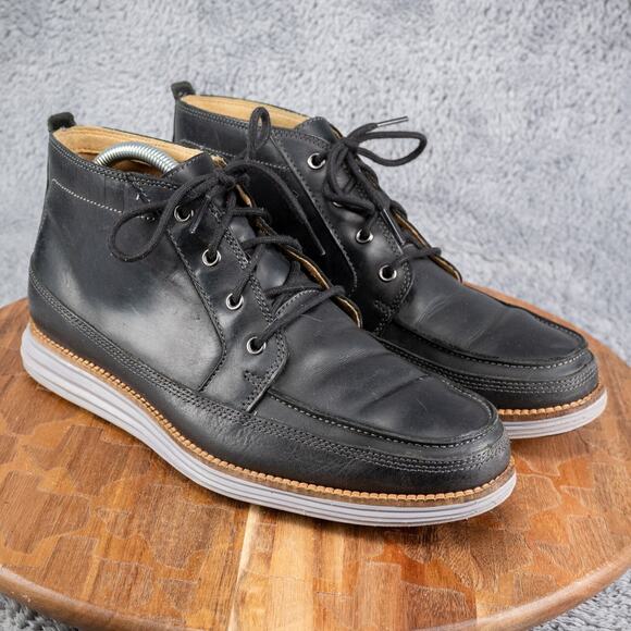 Mens Cole Haan Chukka Boots C24525 Black Grand.OS Size 7.5 M EUC - Picture 1 of 10